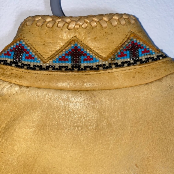 Vintage Diamond Leathers western twisted fringe beaded vest - Picture 11 of 15